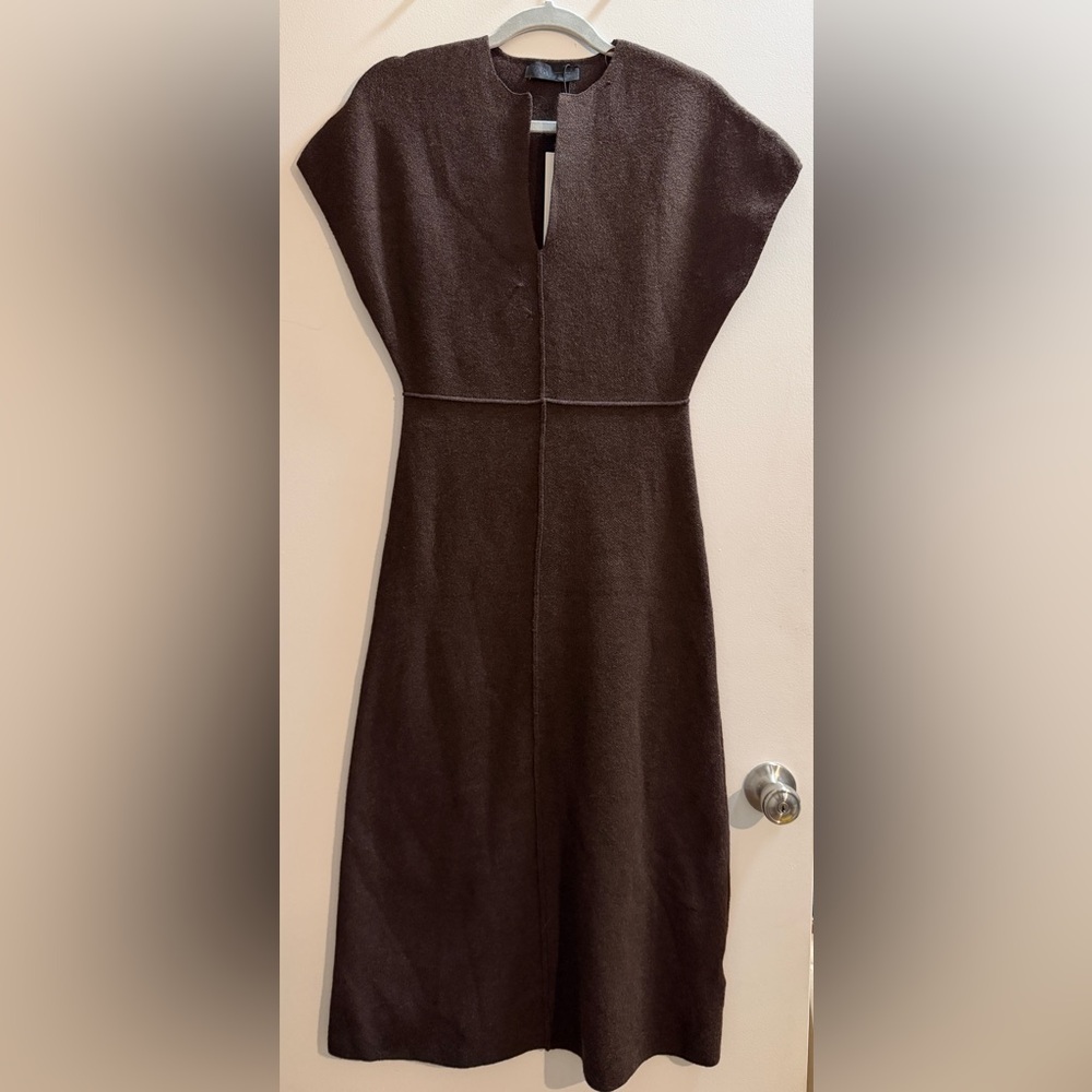 Zara Black Midi Knit Dress